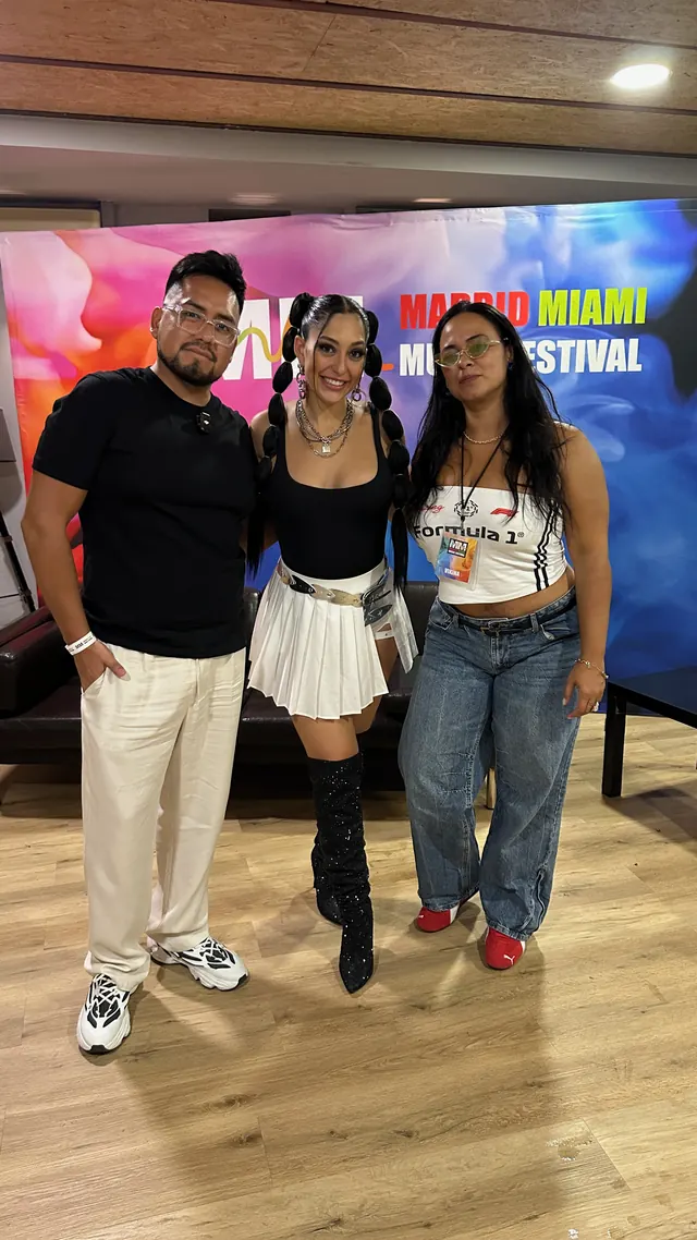 Macuto con Vikina y otra invitada en el Madrid Miami Music Festival